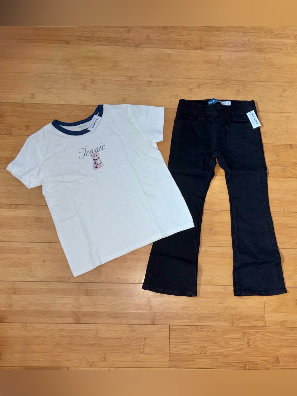 NWT Girl’s Size XL 14-16 Outfit - “Iconic” Tee Top & Jeans Pants Set